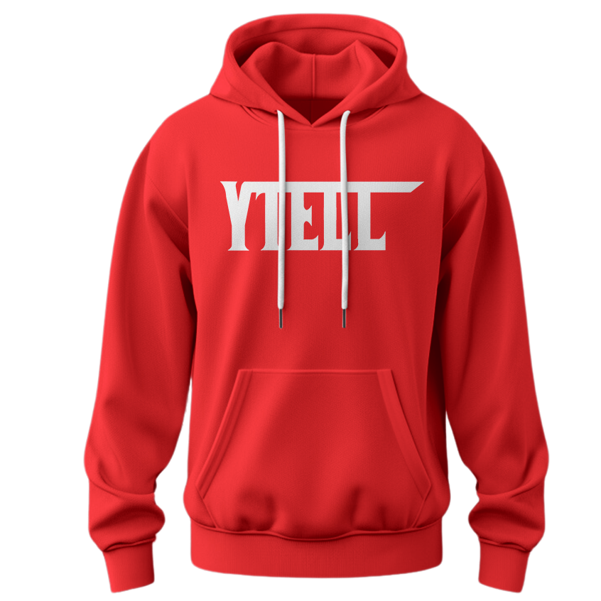 YTELL™ Black and White Logo Hoodie