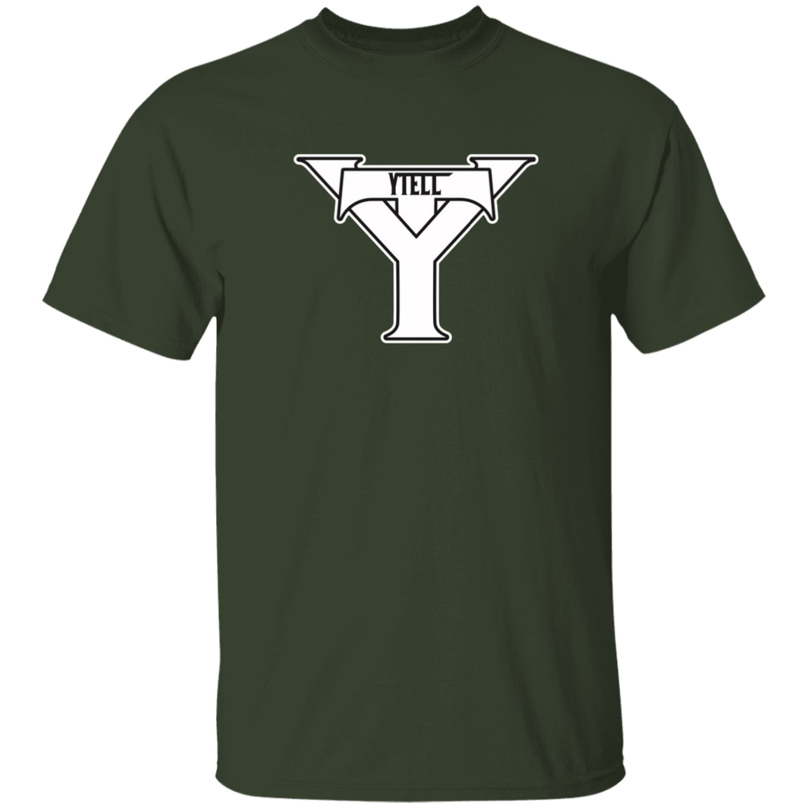 YTELL™ Green and White Y-T T-Shirt
