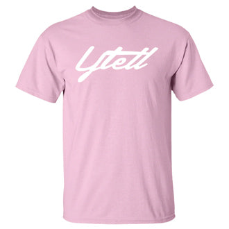 YTELL™ Pink & White Script T-Shirt