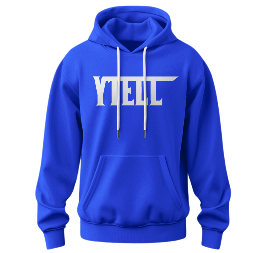 YTELL™ Black and White Logo Hoodie