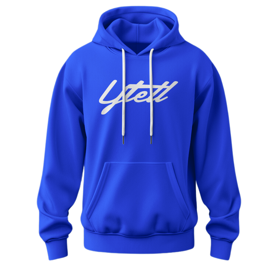 YTELL™ Hoodies - Black, White Script Ytell