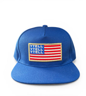 YTELL™ Royal Blue American Flag Snapback Hats