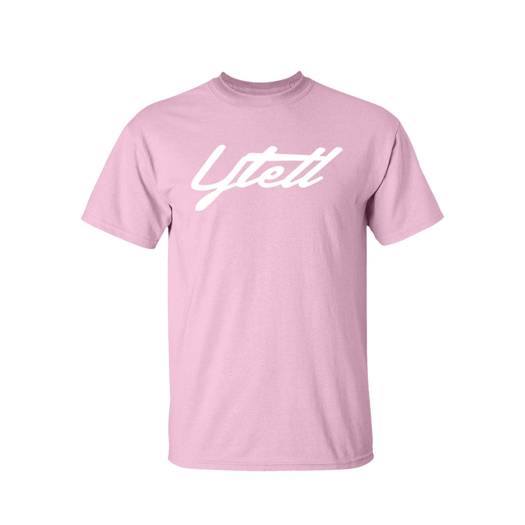 YTELL™ Pink & White Script T-Shirt