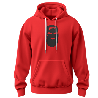 YTELL™ 
Red Hoodie Face mask  Logo