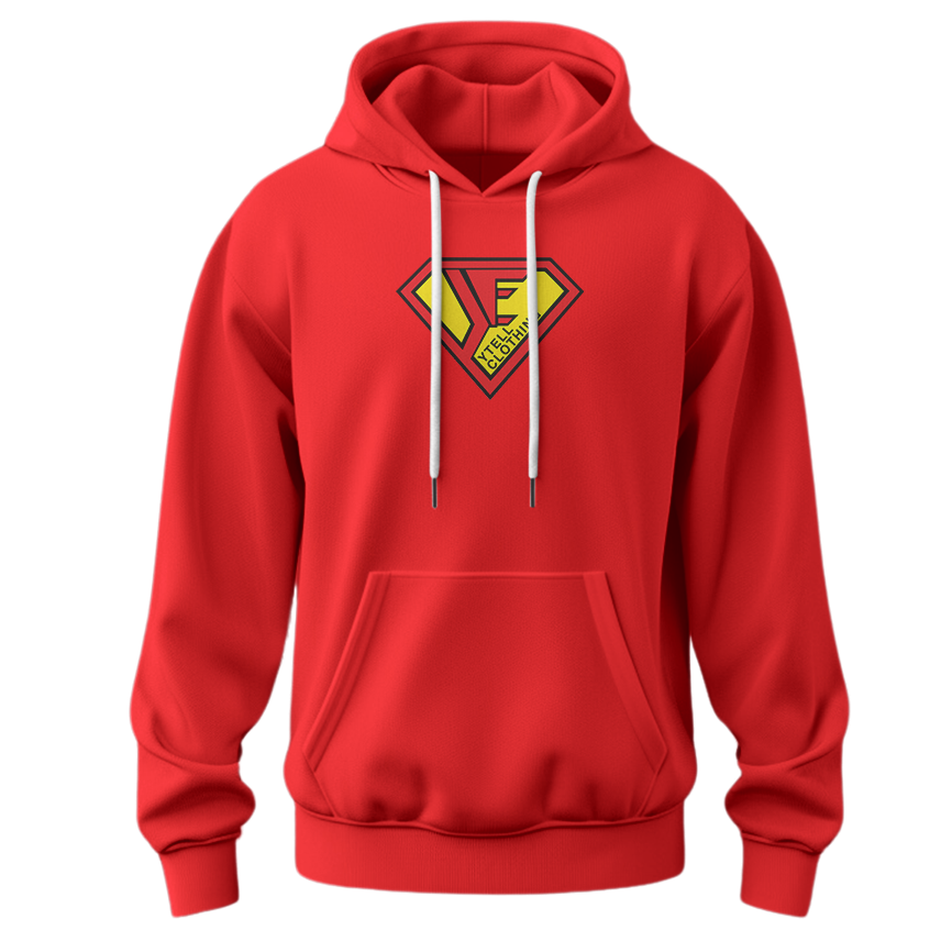 YTELL™ Red Superman Ytell Logo Hoodie