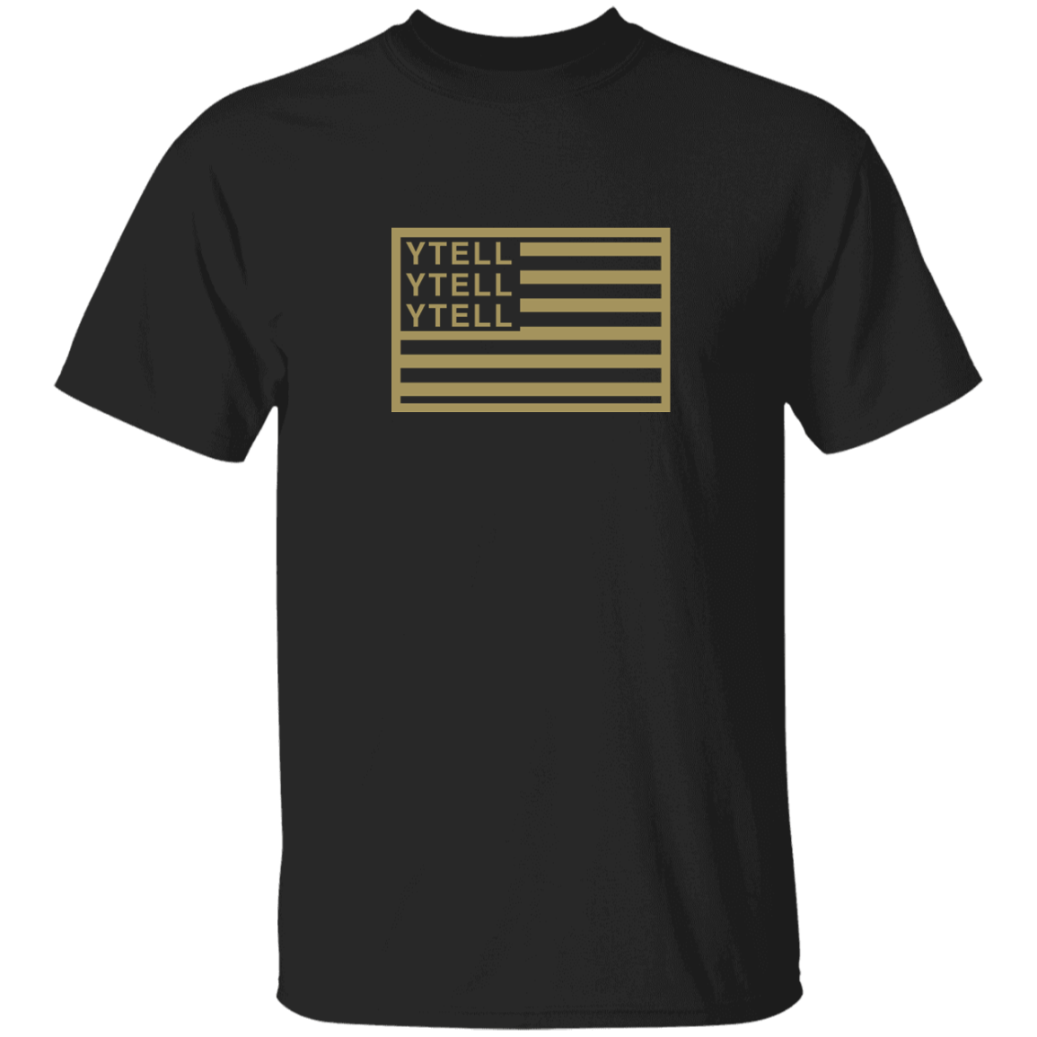 YTELL™ Black & Gold Ytell Flag T-Shirt