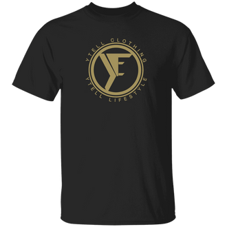 YTELL™ Black & Gold Round Logo T-Shirt